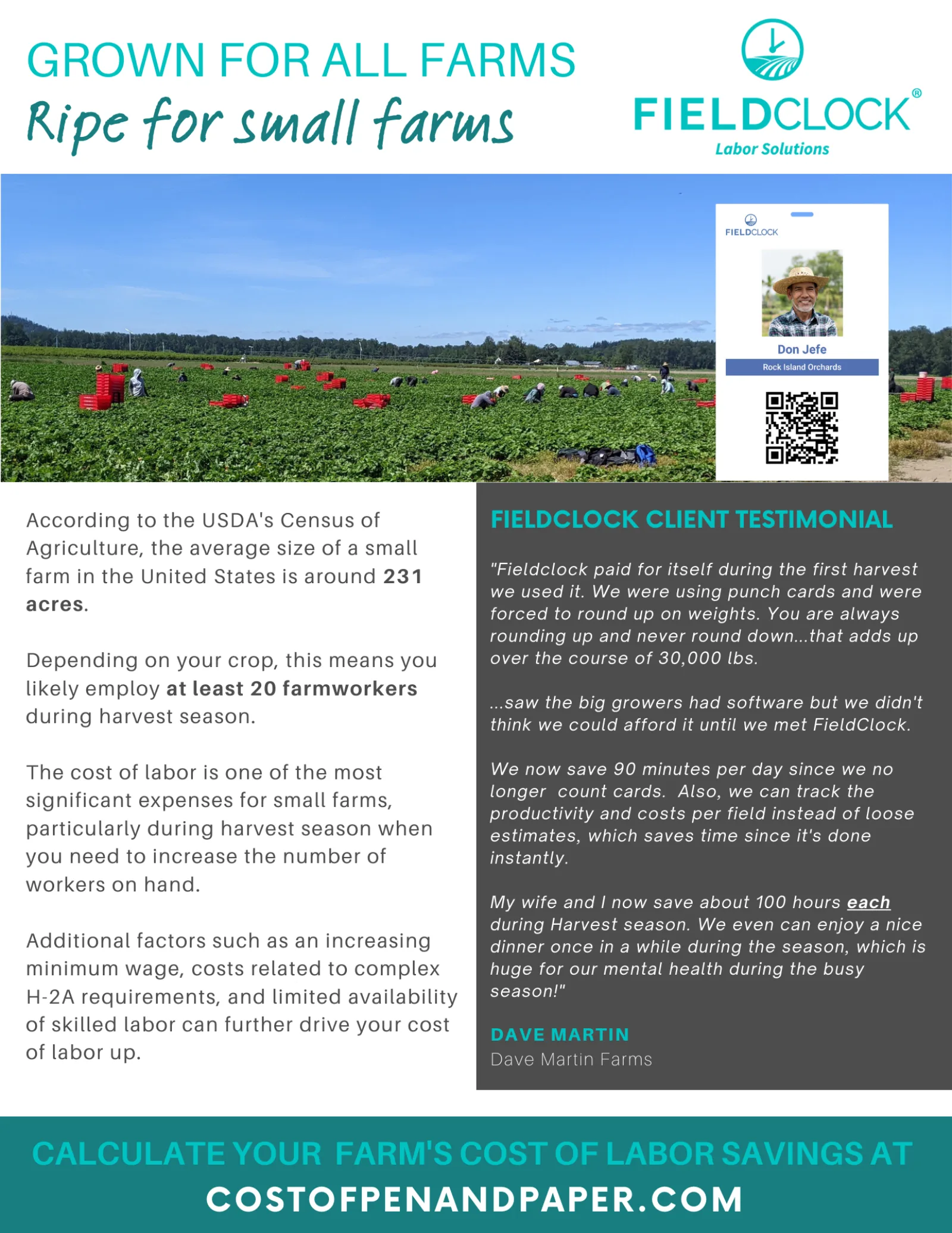 Content development for FieldClock Labor Solutions